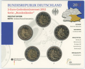 Germany - FRG Annual Coin Set of 5 x 2 Euro 2012