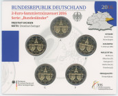 Germany - FRG Annual Coin Set of 5 x 2 Euro 2016