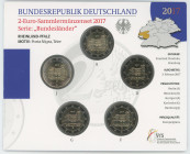 Germany - FRG Annual Coin Set of 5 x 2 Euro 2017