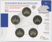 Germany - FRG Annual Coin Set of 5 x 2 Euro 2018