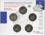Germany - FRG Annual Coin Set of 5 x 2 Euro 2021