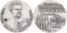 Germany - FRG Silver Medal "Ludwig II King of Bavaria" 20th Century