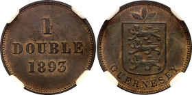 Guernsey 1 Double 1893 H CCG MS62