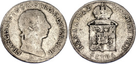 Italian States Lombardy-Venetia 1/4 Lira 1822 V