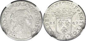 Italian States Marquisate of Fosdinovo 1 Luigino 1667 A NGC MS63