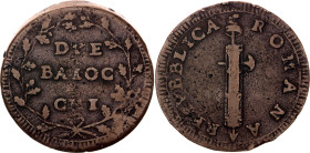 Italian States Roman Republic 2 Baiocchi 1799 (ND)