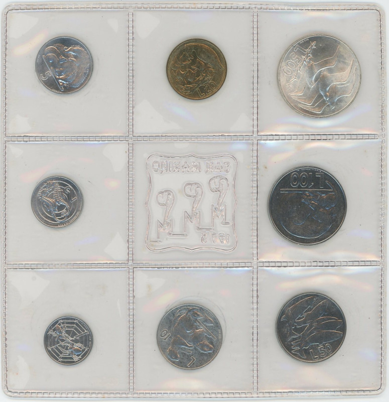 San Marino Annual Coin Set 1975

KM# MS5; With Silver; In the original packing...