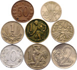 Czechoslovakia Lot of 8 Coins 1921 - 1971