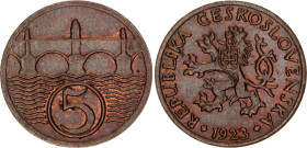 Czechoslovakia 5 Haleru 1923