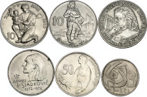 Czechoslovakia Lot of 6 Coins 1947  - 1972