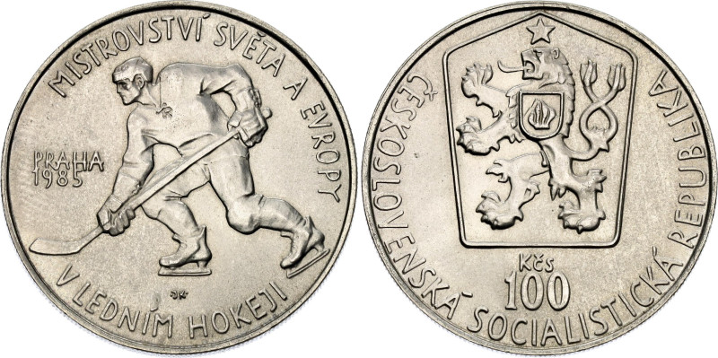 Czechoslovakia 100 Korun 1985

KM# 117, N# 12661; Silver; 1985 Ice Hockey Cham...