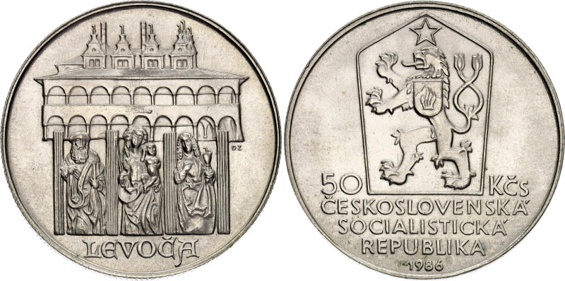 Czechoslovakia 50 Korun 1986

KM# 122, N# 12645; Silver; City of Levoča; Minta...