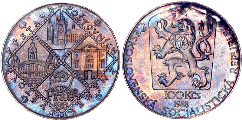 Czechoslovakia 100 Korun 1988

KM# 130, N# 18491; Silver; World Exposition of ...