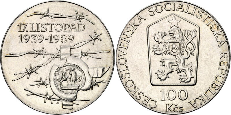 Czechoslovakia 100 Korun 1989

KM# 135, N# 20232; Silver; 50 Years - Events on...