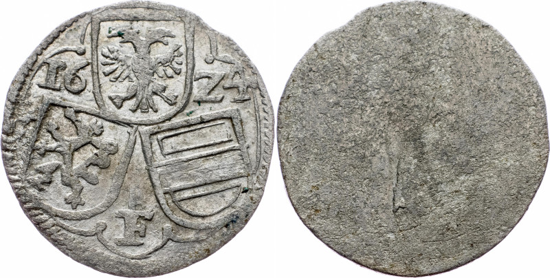 Austria 2 Pfennig 1624

KM# 377, N# 24675; Silver 0.46 g.; Ferdinand II; Graz ...