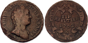 Austria 1 Kreuzer 1762 K