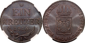 Austria 1 Kreuzer 1816 A NGC MS65 BN