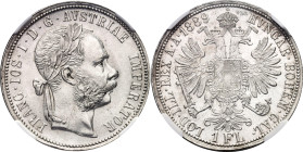Austria 1 Florin 1889 NGC MS63