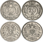 Austria 2 x 20 Heller 1892 - 1907