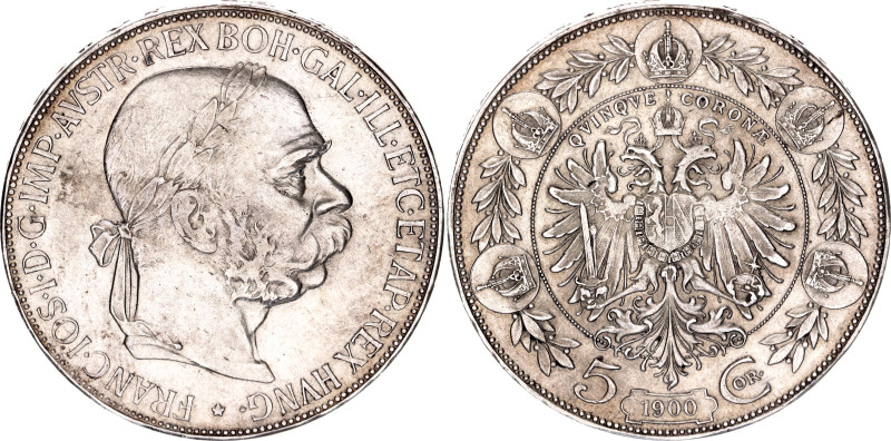 Austria 5 Corona 1900

KM# 2807, Schön# 8, N# 11558; Silver ; Franz Joseph I (...