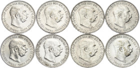 Austria 8 x 2 Corona 1912
