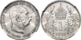 Austria 1 Corona 1916 NGC MS64
