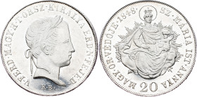 Hungary 20 Krajczar 1848 KB War of Independence Coinage