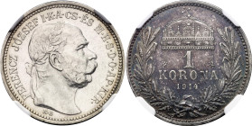 Hungary 1 Korona 1914 KB NGC MS60