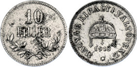 Hungary 10 Filler 1918 KB