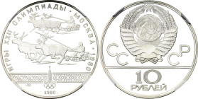 Russia - USSR 10 Roubles 1980 ЛМД NGC PF66 ULTRA CAMEO