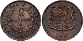 British North Borneo 1/2 Cent 1891 H
