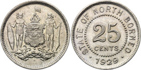 British North Borneo 25 Cents 1929 H