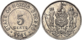 British North Borneo 5 Cents 1941 H