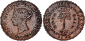 Ceylon 5 Cents 1870