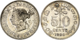 Ceylon 50 Cents 1899