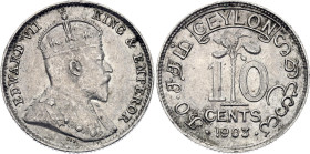 Ceylon 10 Cents 1903