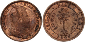 Ceylon 1/2 Cent 1905