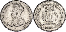Ceylon 50 Cents 1927
