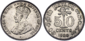 Ceylon 50 Cents 1928