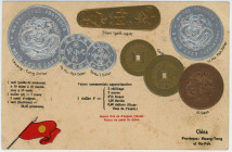 China Empire Post Card "Coins of China - Provinces Kwangtung and Hupeh" 1904 - 1937 (ND)