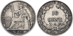 French Indochina 10 Centimes 1900 A