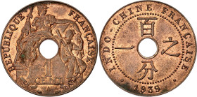 French Indochina 1 Centime 1939 A