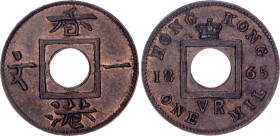 Hong Kong 1 Mil 1865