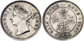 Hong Kong 5 Cents 1901