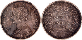 British India 1 Rupee 1892