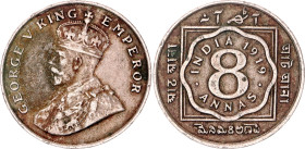 British India 8 Annas 1919