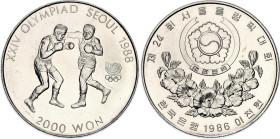South Korea 2000 Won 1986