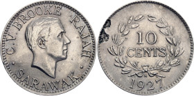Sarawak 10 Cents 1927 H