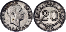 Sarawak 20 Cents 1927 H