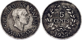 Sarawak 5 Cents 1927 H
